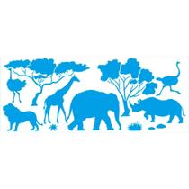 Stencil Litoarte 17 x 42 cm - STG-086 Silhuetas Safari Stencil Litoarte 17 x 42 cm - STG-086 Silhuetas Safari