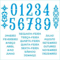 Stencil LitoArte 20 x 20 cm - STXX-247 Calendário Permanente Stencil LitoArte 20 x 20 cm - STXX-247 Calendário Permanente