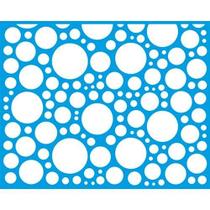 Stencil Litoarte 20 x 25 cm - STR-067 Estampa De Círculos