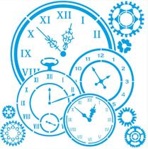 Stencil Litoarte 20x20 STXX-236 Steampunk - Arte e Criatividade Stencil Litoarte 20x20 STXX-236 Steampunk - Arte e Criatividade