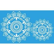 Stencil Litoarte 21 x 34 cm - ST-307 Mandalas Renda