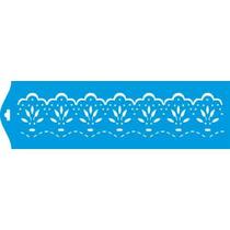 Stencil Litoarte 8,4 x 28,6 cm - STE-095 Barrados Rendados