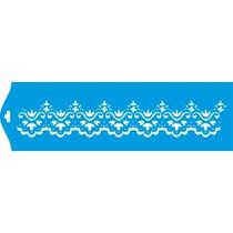 Stencil Litoarte 8,4 x 28,6 cm - STE-098 Barrados Rendados