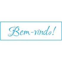 Stencil Litoarte 8,4 x 28,6 cm - STE-104 Bem Vindo