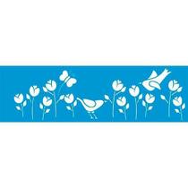 Stencil Litoarte 8,4 x 28,6 cm - STE-136 Jardim Stencil Litoarte 8,4 x 28,6 cm - STE-136 Jardim