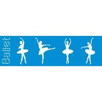 Stencil Litoarte 8,4 x 28,6 cm - STE-263 Bailarinas