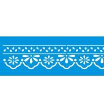 Stencil Litoarte 8,4 x 28,6 cm - STE-281 Barrados De Flores Stencil Litoarte 8,4 x 28,6 cm - STE-281 Barrados De Flores