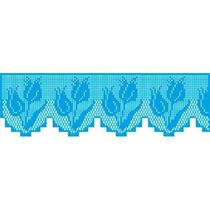 Stencil Litoarte Karla Fontenelle 42 x 12,6 cm - STGE-001 Renda Filé Flores