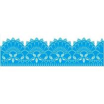 Stencil Litoarte Karla Fontenelle 42 x 12,6 cm - STGE-002 Renda Folhas