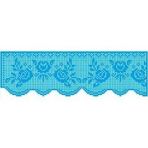 Stencil Litoarte Karla Fontenelle 42 x 12,6 cm - STGE-005 Renda Filé Folhas