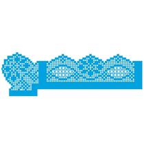 Stencil Litoarte Karla Fontenelle 42 x 12,6 cm - STGE-012 Renda Filé Floral Stencil Litoarte Karla Fontenelle 42 x 12,6 cm - STGE-012 Renda Filé Floral