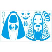 Stencil Litoarte Karla Fontenelle Sobreposição 21 x 34 cm - ST-431 Nossa Senhora de Aparecida