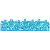 Stencil Litoarte Lili Negrão 41,70 x 09 cm - STAG1-009 Barrado Rendado de Flores