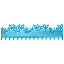 Stencil Litoarte Lili Negrão 41,70 x 09 cm - STAG1-010 Barrado Rendado de Flores