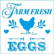 Stencil Litoarte Rose Ferreira 14 x 14 cm - STA-142 Farm Fresh Eggs Stencil Litoarte Rose Ferreira 14 x 14 cm - STA-142 Farm Fresh Eggs