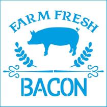 Stencil Litoarte Rose Ferreira 14 x 14 cm - STA-143 Farm Fresh Bacon