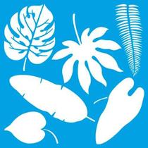 Stencil Litoarte Rose Ferreira 20 x 20 cm - STXX-066 Folhas Tropicais Stencil Litoarte Rose Ferreira 20 x 20 cm - STXX-066 Folhas Tropicais