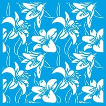 Stencil Litoarte Rose Ferreira 20 x 20 cm - STXX-073 Estampa De Lírios