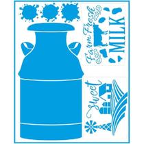 Stencil Litoarte Rose Ferreira 20 x 25 cm - STR-193 Country Stencil Litoarte Rose Ferreira 20 x 25 cm - STR-193 Country