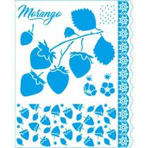 Stencil Litoarte Rose Ferreira 20 x 25 cm - STR-245 Kit Cozinha : Morango