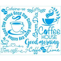 Stencil Litoarte Rose Ferreira 20 x 25 cm - STR-250 Coffee, Good Day Stencil Litoarte Rose Ferreira 20 x 25 cm - STR-250 Coffee, Good Day