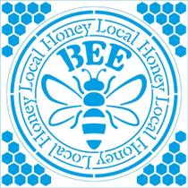 Stencil Litoarte Tays Rocha 14 x 14 cm - STA-164 Honey Bee