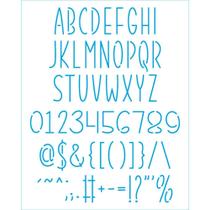 Stencil Litoarte Tays Rocha 20 x 25 cm - STR-261 Doces Momentos : Alfabeto