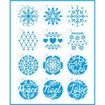 Stencil LT - Kit Mini Chaveiro - Floco de Neve