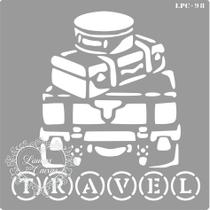 Stencil Malas Travel - 16x16cm - Ref. 98 Stencil Malas Travel - 16x16cm - Ref. 98