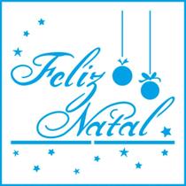 Stencil Natal Litoarte 10 X 10 cm - STNX - 029 Feliz Natal Stencil Natal Litoarte 10 X 10 cm - STNX - 029 Feliz Natal