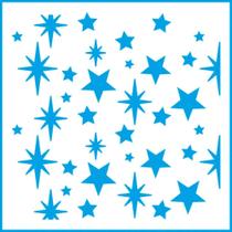 Stencil Natal Litoarte 10 X 10 cm STNX - 044 Estampa de Estrelas Stencil Natal Litoarte 10 X 10 cm STNX - 044 Estampa de Estrelas