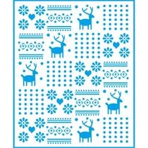 Stencil Natal Litoarte 17 X 21 cm - STMN - 061 Estampa Natalina