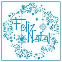 Stencil Natal Litoarte 20 X 20 cm - STXXN - 001 Guirlanda Feliz Natal Stencil Natal Litoarte 20 X 20 cm - STXXN - 001 Guirlanda Feliz Natal