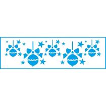 Stencil Natal Litoarte 28 X 8 cm - STN - 001 Bolinhas