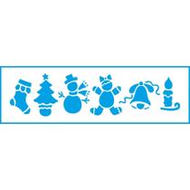 Stencil Natal Litoarte 28 X 8 cm - STN - 023 Enfeites Stencil Natal Litoarte 28 X 8 cm - STN - 023 Enfeites