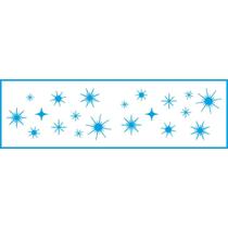 Stencil Natal Litoarte 28 X 8 cm - STN - 040 Estrelas e Brilhos