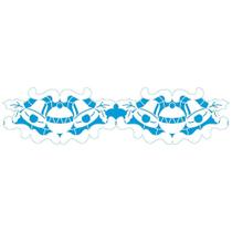 Stencil Natal Litoarte 42 X 11 cm - STAGN - 003 Rendado Natal, Sinos com Enfeites