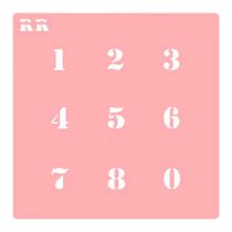 Stencil Números - Ref.4109 - 14,5cm - 1 unidade - RR Cortadores - Rizzo