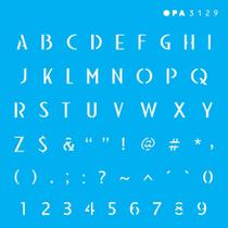 Stencil Opa 10 X 10 cm - Alfabeto Micro Maiúsculo - 3129