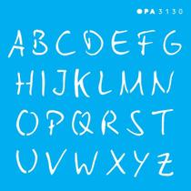 Stencil Opa 10 X 10 cm - Alfabeto Micro Maiúsculo - 3130