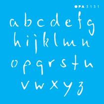 Stencil Opa 10 X 10 cm - Alfabeto Micro Minúsculo - 3131