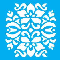 Stencil Opa 10 X 10 cm - Arabesco Flor - 079 Stencil Opa 10 X 10 cm - Arabesco Flor - 079