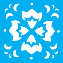 Stencil Opa 10 X 10 cm - Arabesco Tulipa II - 139 Stencil Opa 10 X 10 cm - Arabesco Tulipa II - 139