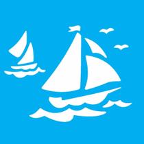 Stencil Opa 10 X 10 cm - Barco a Vela - 140 Stencil Opa 10 X 10 cm - Barco a Vela - 140