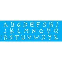 Stencil Opa 10 x 30 cm - Alfabeto Infantil - 300