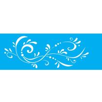Stencil Opa 10 x 30 cm - Arabesco Gotas - 1717