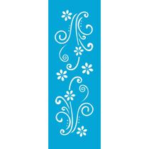 Stencil Opa 10 x 30 cm - Arabesco Margaridas - 343