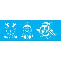 Stencil Opa 10 x 30 cm - Bonecos Natalinos - 3699