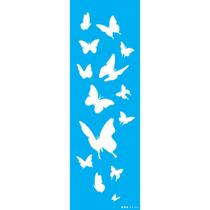 Stencil Opa 10 x 30 cm - Borboletas III - 3344