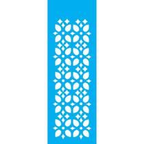 Stencil Opa 10 x 30 cm - Border 4 Folhas - 963